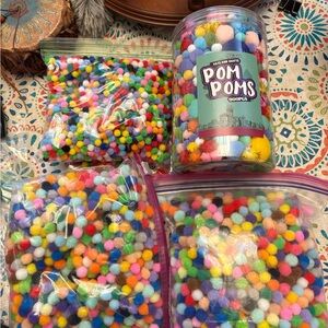 Colorful Pom Poms by